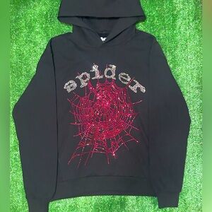 Sp5der Hoodie OG Rhinestone ‘Black’